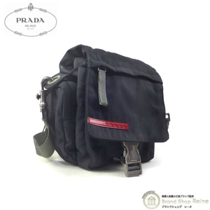 プラダ （PRADA） プラダスポーツ ナイロンキャンバス 斜め掛け ショルダー バッグ メンズ 4VA440 ブラック（中古）