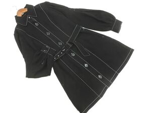 SLY スライ フロントボタン Aライン ワンピース size1/黒 ■◇ ☆ egb6 レディース