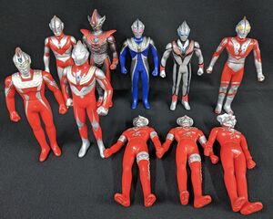 W824 【ウルトラマンソフビフィギュア10点まとめて】/80