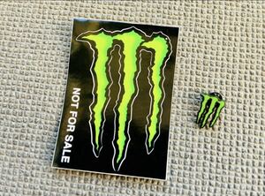 激レア！ モンスターエナジー ピンバッジ + ステッカー セット 非売品 MONSTER ENERGY エナジードリンク ピンズ ノベルティ グッズ 当選品