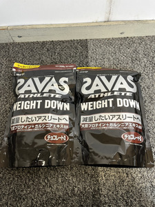 【TC18】アスリートウェイトダウン チョコレート風味 16食分 336g 明治 SAVAS ザバス 2袋　賞味期限2024年7月末