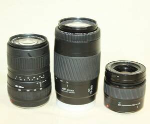 ミノルタ　75-300ｍｍ　38-80ｍｍ　シグマ100-300mm　3個セット動作未確認