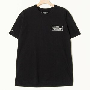 【1円スタート】メール便○ NEIGHBORHOOD ネイバーフッド クルーネック半袖Tシャツ カットソー 綿100％ ロゴプリント 黒 S メンズ 日本製