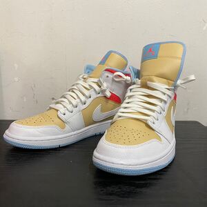 EE140 ナイキ AIR JORDAN 1 エアジョーダン1 ミッドSE ハイカットスニーカー ベージュ/ホワイト US12/29.0cm CZ0774-200 NIKE FAR