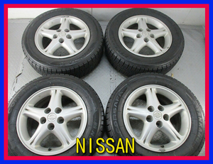 ■中古タイヤホイール■　NISSAN純正 アルミ 16インチ 6.5J +45 114.3 TOYO NANKANG CORSAFA 205/65R16 95Q ステージア等 送料無料 H340