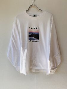 【人気】　CAMP 7／キャンプ 7 　ロンT　長袖　シャツ　白/ホワイト 　メンズMサイズ　アウトドア　　K1311