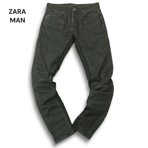 ZARA MAN ザラ マン 通年 切替★ コーティング加工 スキニー デニム パンツ ジーンズ Sz.30　メンズ　A4B05259_A#R