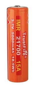 trustrafire imr 21700 リチウムイオン電池5000mah 高出力15a 充電式リチウムイオンバッテリー 72mm (zz-11) (1pcs)