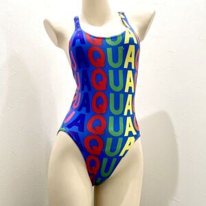 20スピードspeedo女子競泳水着10(S〜Mサイズ程度)★オープンバック・ハイレグ青ブルー赤レッド黄色イエロー緑ピンク英字★伸縮性あり男性も