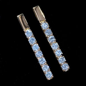 *PE3519YG【BC新作ウェディングジュエリー】Tether Earrings 天然上質ダイヤモンド０．２０ct 最高級18金WG無垢ピアス 新品