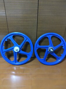 OLDBMX BMX 20インチプラホイール ブルー OGK レプリカ 新品 前後セット マングース SCHWINN ハフィー クワハラ