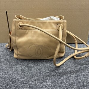 155752◎1円スタート◎CHANEL シャネル トートバッグ ココマーク ベージュ系？ フリンジ レディース