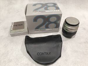 【美品】CONTAX Carl Zeiss Biogon 2.8/28 T* レンズ コンタックス 箱付き