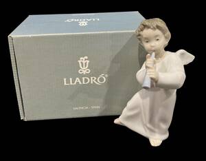 YKR1112 LLADRO リヤドロ 可愛いフルート 天使 高さ16.5cm 幅6cm 