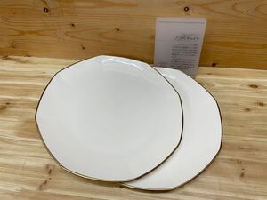 ◆新品◆ノリタケ/アイボリーチャイナ/八角/深皿 /2枚組◆割烹/料亭/レストラン/食堂/居酒屋◆未使用/当店展示品/訳有り値下げ◆