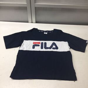 送料無料★FILA フィラ★半袖Tシャツ トップス★レディースMサイズ★ネイビー #40521sNj105