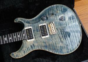 激虎杢！KID Limited★レアカラーFaded Whale Blue★エボニー指板 PRS Custom24★2014年製 Pattern Thin＆57/08＆Hybrid Parts 限定美品！