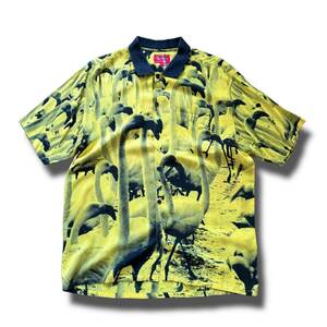 14SS supreme Flamingo s/s rayon shirt フラミンゴレーヨンシャツ　イエロー