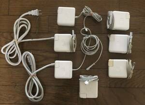 ＊同梱発送は可能です/7個セット 純正 Apple Macbook pro 13/15/17 inch アダプター magsafe1 60 Watt A1344/A1330/A1184 動作は確認済