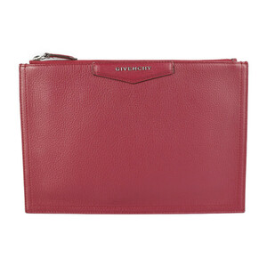 超美品 GIVENCHY ジバンシィ アンティゴナ ポーチ BC06822012 653 セカンドバッグ レザー ボルドー系 クラッチバッグ【本物保証】