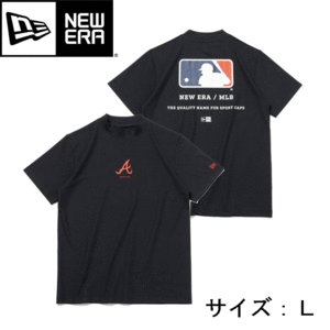 【定価8,250円】ニューエラ ゴルフ Tシャツ (14109059-ネイビー L) MLB アトランタ・ブレーブス 新品値札付 2024新作【NEW ERA正規品】 