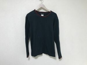 本物アニエスベーオムagnisb hommeコットン無地長袖TシャツロンTスーツビジネスメンズ紺ネイビー0XS日本製