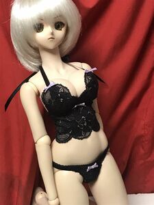 D†trip DDdy SD〜 SD16少女用 ビスチェブラセット 黒 DDL胸も可 ブラジャー レース ランジェリー パンツ ショーツ 下着　 SD13 SDGr