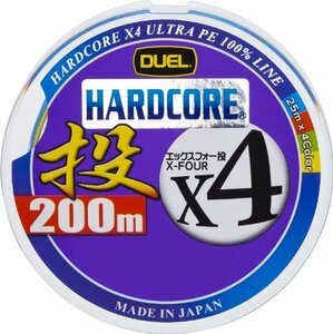 DUEL ( デュエル ) PEライン 釣り糸 HARDCORE X4 投げ 【 ライン 釣りライン 釣具 高強度 高感度 】 1.5号 200