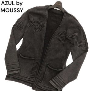 AZUL by MOUSSY アズール マウジー 通年 ウォッシュ加工 チマヨ★ ネイティブ柄 ニット 羽織 カーディガン Sz.不明　メンズ　C4T01386_2#L