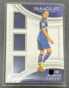 PANINI IMMACULATE EDINSON CAVANI 49シリ メモラビリア トリプルジャージ