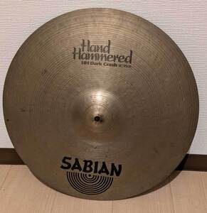 1円スタート　Sabian（セイビアン）Hand Hammered HH Dark Crash 1８"