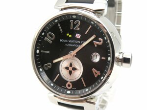 1円◆稼働◆ LV タンブール　ラブリーカップ ブラック 自動巻き メンズ 腕時計 Q483