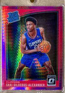 2018-19 Panini Donrusss Optic Hyper Pink Prizm Shai Gilgeous-Alexander シェイ・ギルジャス・アレキサンダー RC