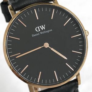 Daniel Wellington ダニエルウェリントン DW Classic クラシック SHEFIELD シェフィールド 腕時計 クオーツ ブラック 電池交換済 動作OK