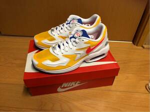 正規品28cm☆ NIKE AIR MAX 2 LIGHT ナイキ エアマックス 2 ライト ホワイト×イエロー メンズ スニーカー ao1741-700