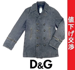 [正規]D&G ドルチェ＆ガッバーナ デニム素材 ピーコート Pコート XS[1回使]