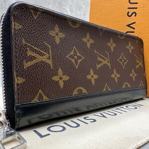 【新型 極美品】ルイヴィトン LOUIS VUITTON ヴェルティカル 長財布 ラウンド モノグラム マカサー レザー メンズ ビジネス M60109