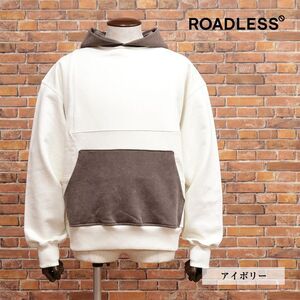 1円/23AW/ROADLESS/Sサイズ/パーカー RSSWPW-H 裏起毛スウェット 快適 ガーメントダイ イタリア製 新品/アイボリー/ja448/