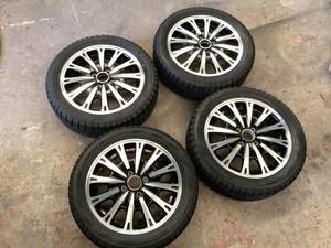 N BOX N WGN 15インチホイール　15x4.5J ET45 165/55R15 ブリザック REVO GZ 深溝スタッドレス