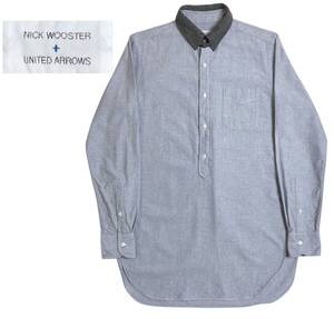 NICK WOOSTER + UNITED ARROWS プルオーバー 長袖 シャツ M ニックウースター