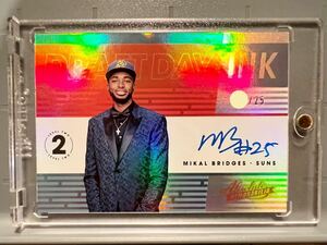 背番号入直書/25★ RC Auto 18 Panini Mikal Bridges NBA ミカル・ブリッジズ ルーキー サイン Suns ユニフォーム ジャージ サンズ バスケ