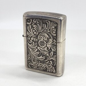 ZIPPO ジッポ スターリング シルバー 両面アラベスク 1992年製 ケースあり【CLAZ9068】