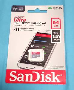 【超高速！】SanDisk Ultra microSDXC カード 64GB 140MB/s CLASS10 UHS-I Nintendo Switch動作確認済　サンディスク