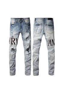 AMIRI ライトブルー ダメージ　スキニージーンズ　アミリ　denim