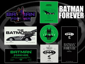 バットマン85周年記念 ステッカー7枚セット/シール/バットマン・フォーエバーBATMAN FOREVER/ヴァル・キルマー/バットモービル/リドラー