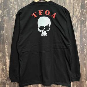 TFOA・武装戦線・ドクロ・プリントTシャツ・＃３・長袖・黒・M