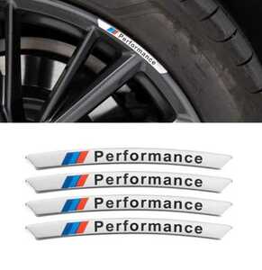 Performance BMW ホイールリム デカール ステッカー 4枚セット エンブレム M E87E46E90F30Z3E39E60F10X192E93F01F07F10F11F12F20F25F30F31