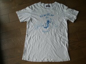 BLUE/BLUE　日本製　コットン Tシャツ　M　