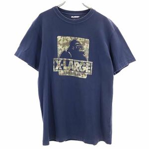 エクストララージ ロゴプリント 半袖 Tシャツ M ネイビー系 XLARGE メンズ