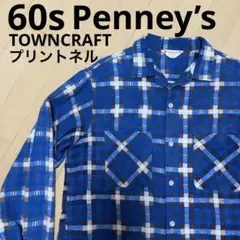 60s TOWNCRAFT プリントネルシャツ Penney